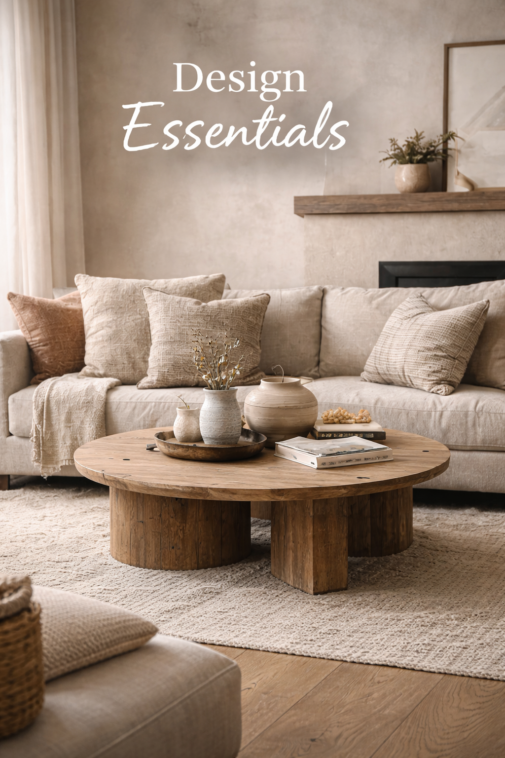 A calm, elevated living space that feels custom: balanced proportions, layered neutrals, and intentional styling details.