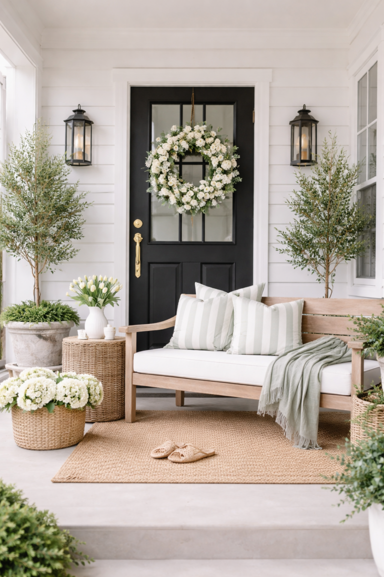 Spring Porch Decor: Soft and Minimal Edition