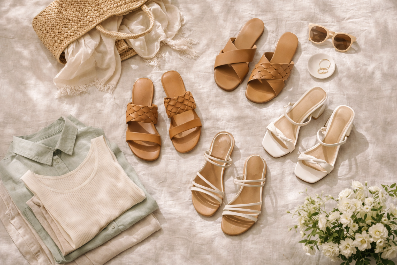 Spring sandals editorial hero